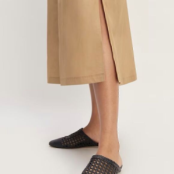 NEW Everlane Supima Riviera Dress Two Tone Back Tan Medium Sustainable - Picture 4 of 6